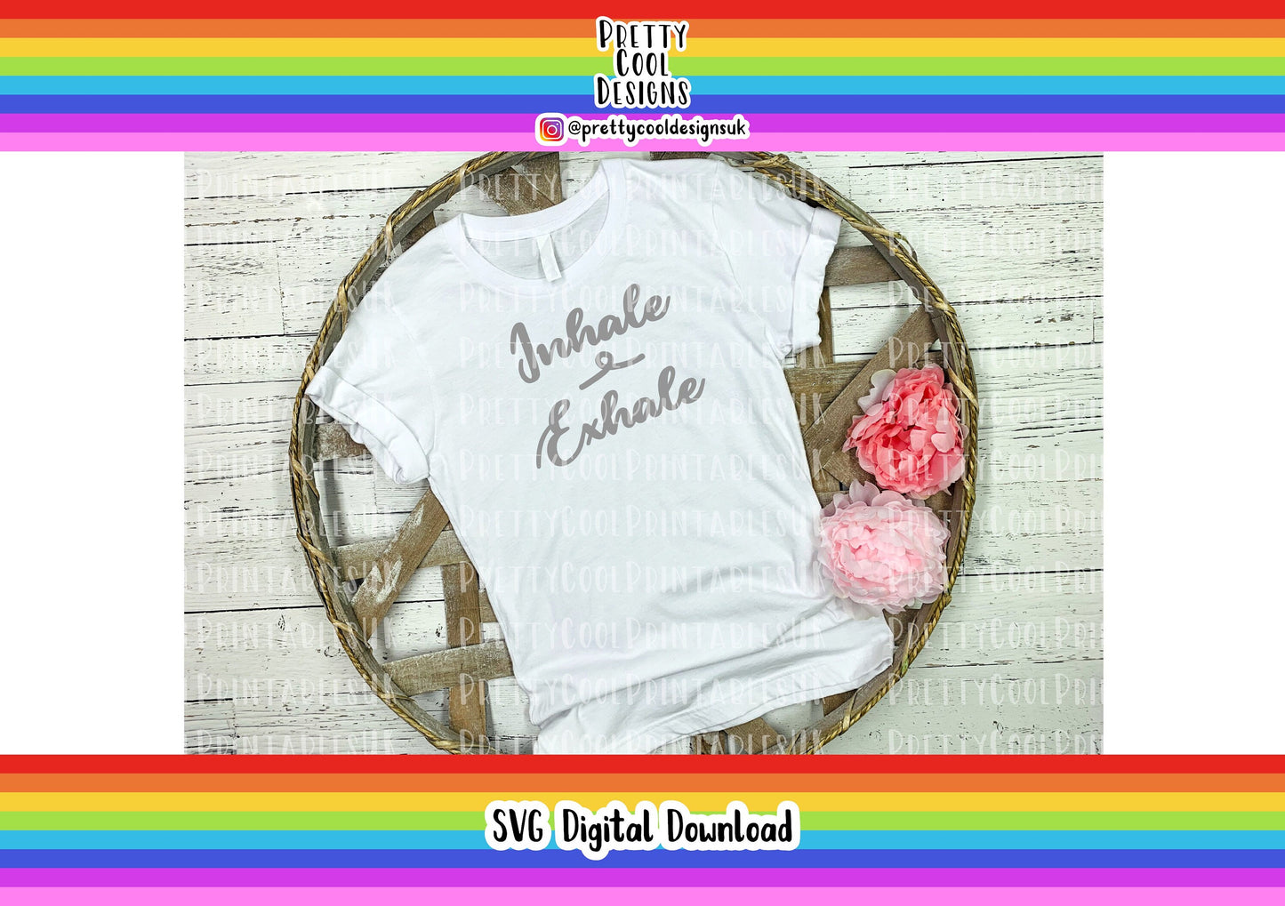 SVG Digital File Download Inhale Exhale