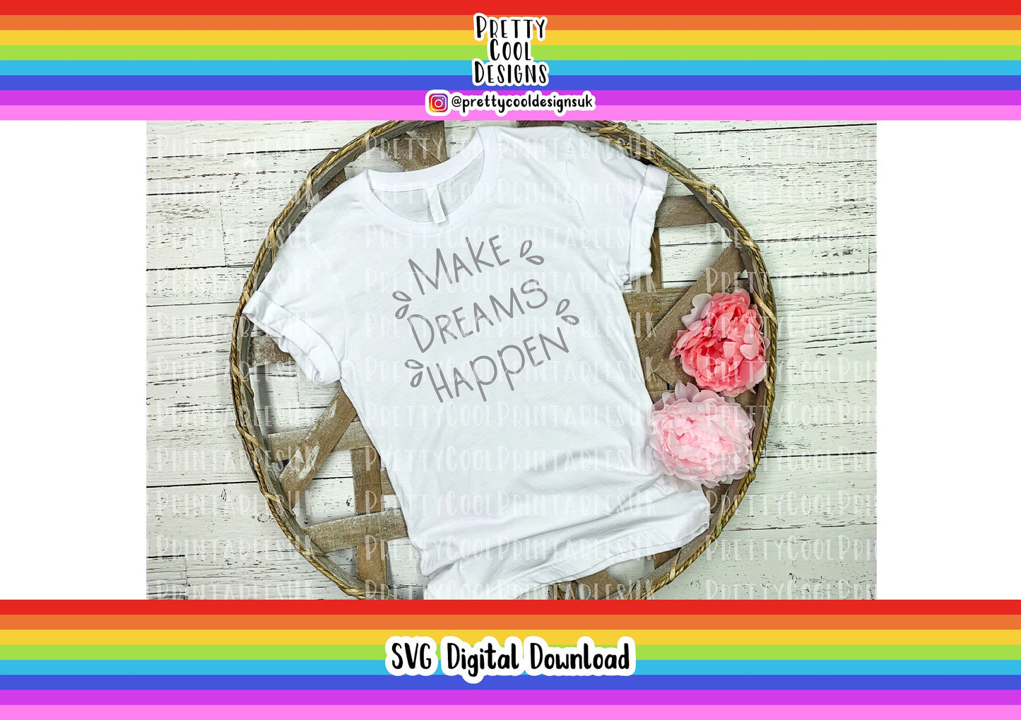 Motivational SVG Digital File Download Make Dreams Happen Self Love Crafting Maker