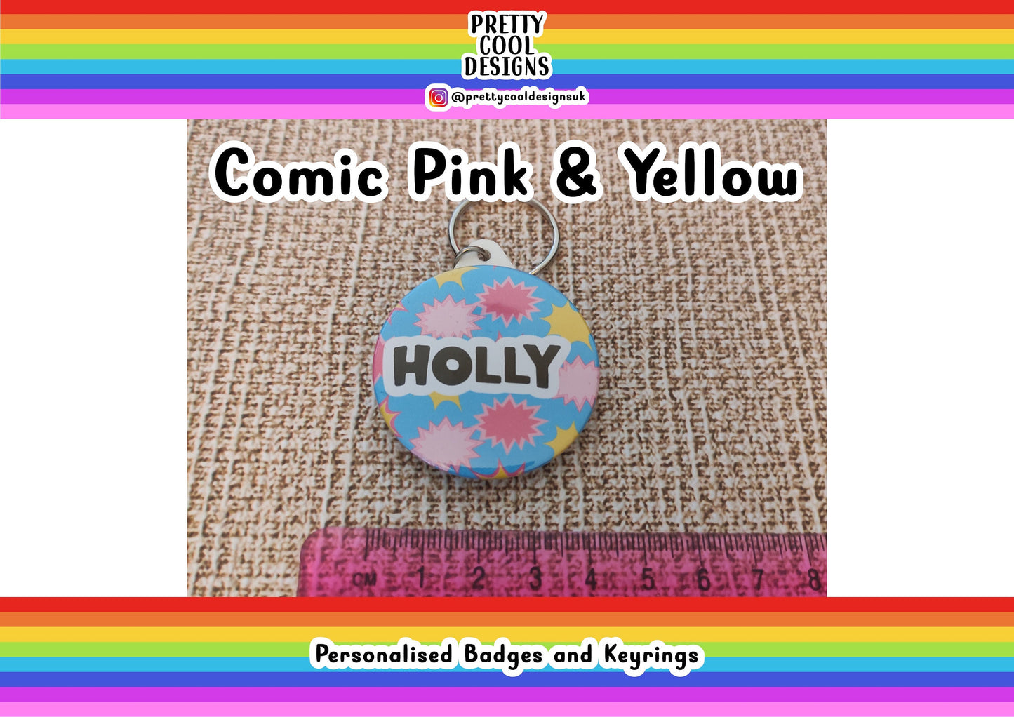 Personalised Name Badge Birthday Present Thank You Gift Christmas Secret Santa