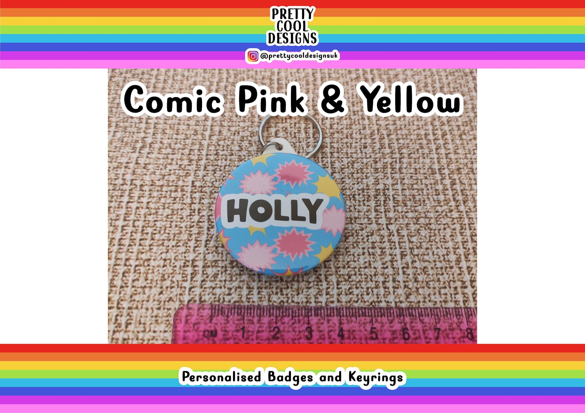 Personalised Name Badge Birthday Present Thank You Gift Christmas Secret Santa