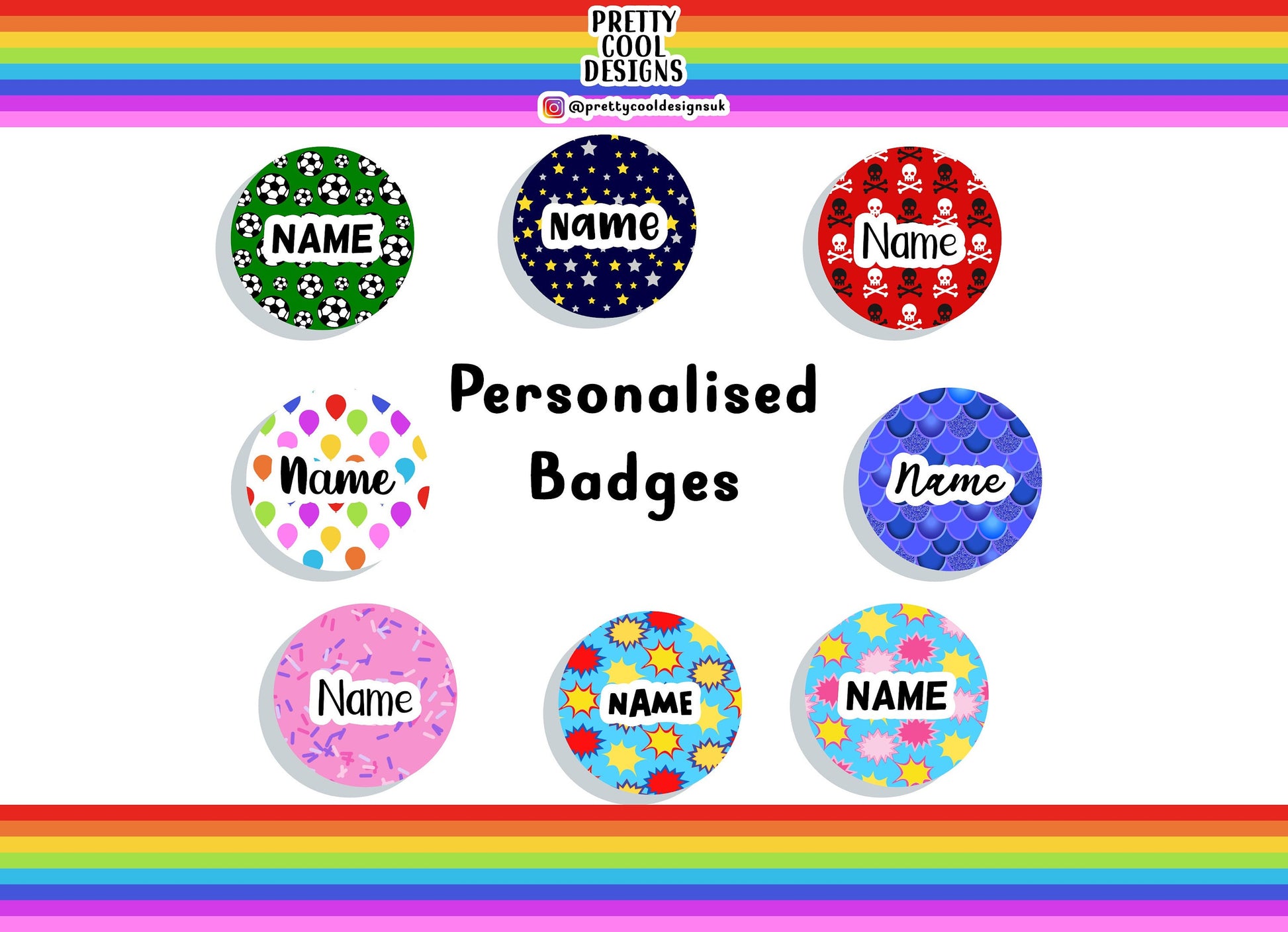 Personalised Name Badge Birthday Present Thank You Gift Christmas Secret Santa