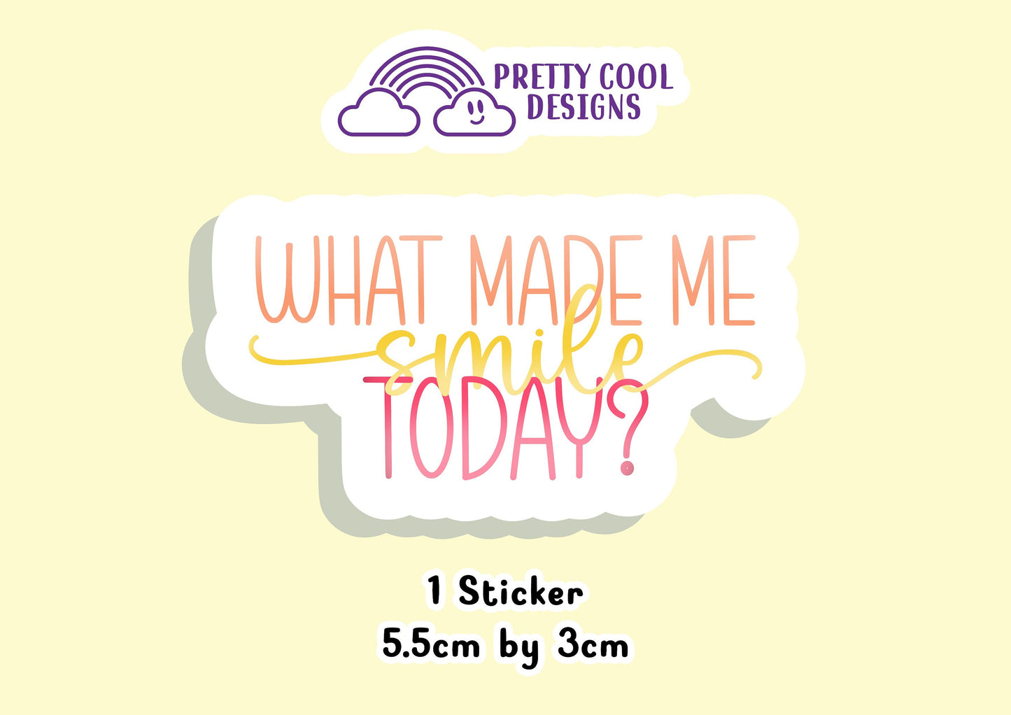 Rainbow Affirmation Sticker: Self Love, Motivational Journal Planner (NOT Waterproof)