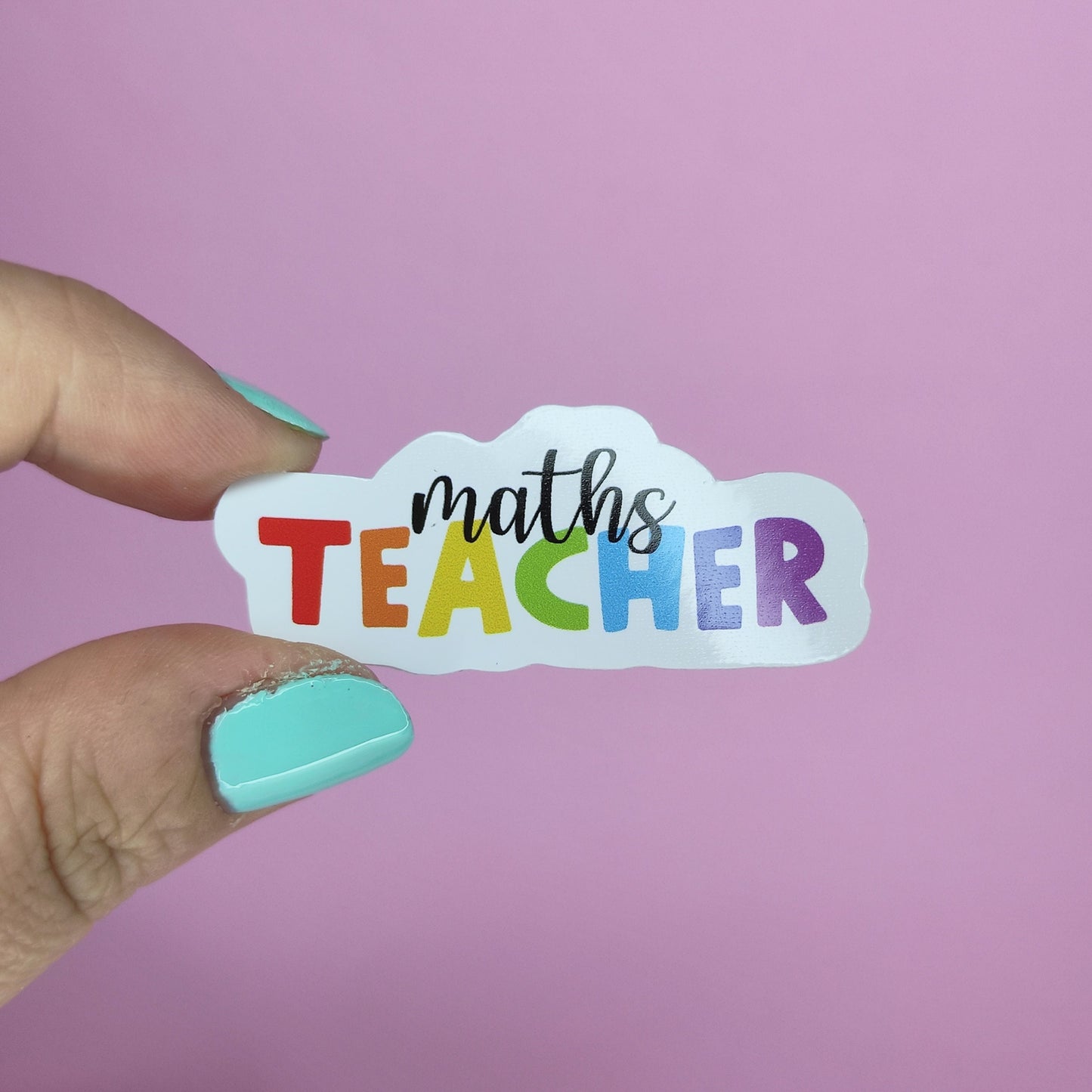 Waterproof Vinyl Maths Teacher Sticker Rainbow Affirmation Self Love Motivational Sticker Laptop Journal Scrapbook Planner Sticker