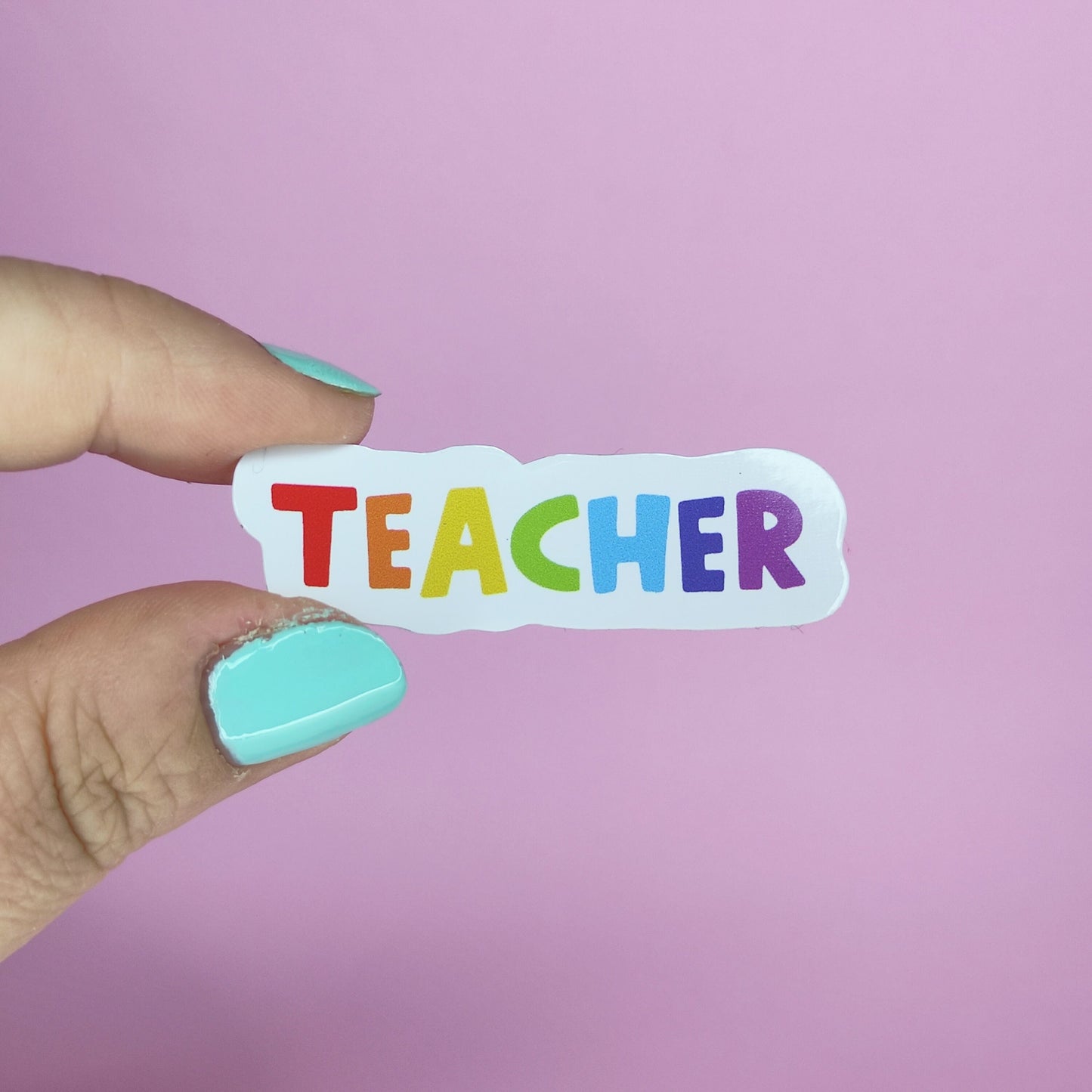 Waterproof Vinyl Teacher Sticker Rainbow Affirmation Self Love Motivational Sticker Laptop Journal Scrapbook Planner Sticker