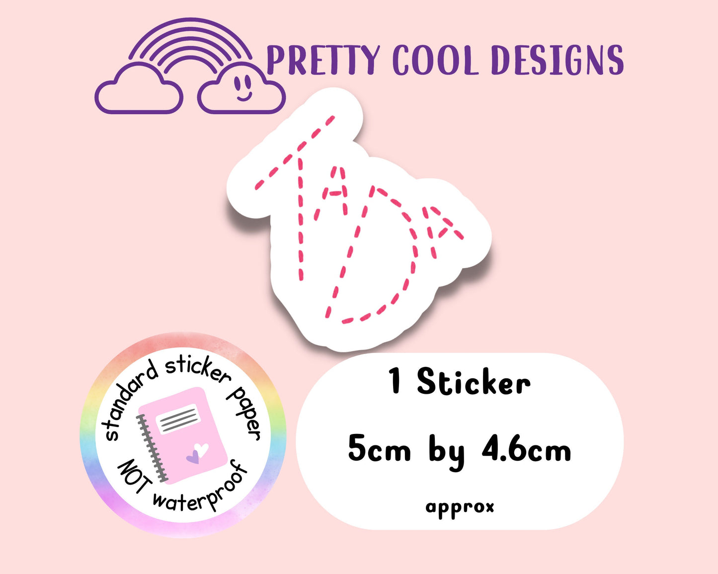 TaDa Positive Motivational Word Typography Sticker (NOT WATERPROOF)