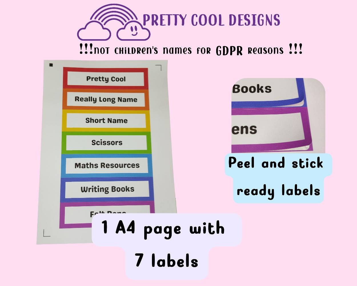 Personalised Classroom drawer labels | rainbow pastel boho themes | tray stickers | back to school | custom classroom organisation labels
