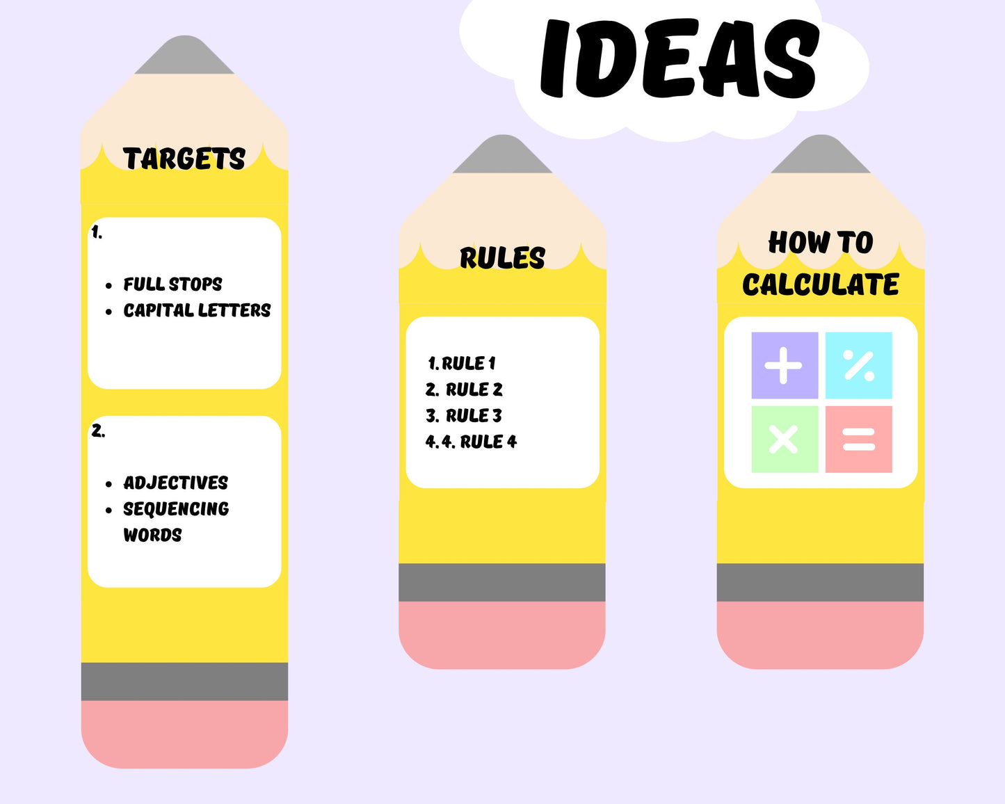 Pencil Display Canva Template: Editable Class Decor (Digital Download)