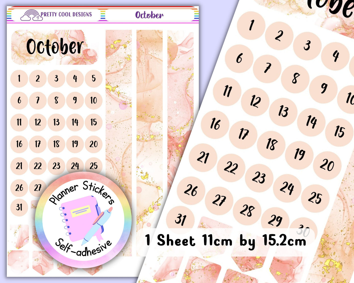 Monthly Planner Stickers, Bullet Journal, Diary Decoration Decor, Scrapbooking Stickers, Numbers, Washi, Aesthetic