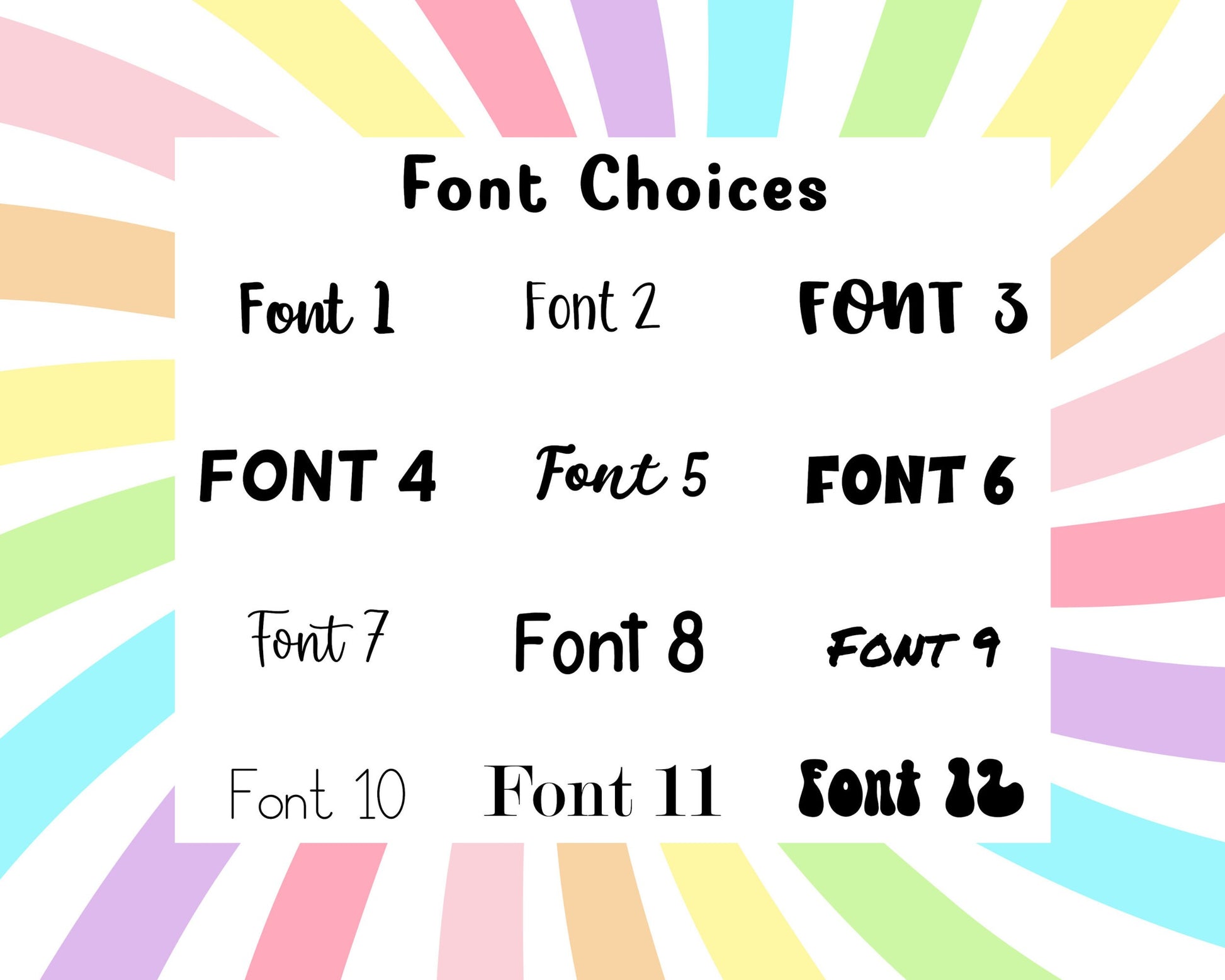 21 Personalised Custom Word in Planner Stickers UK with Font and Colour Choices - 1 Sheet