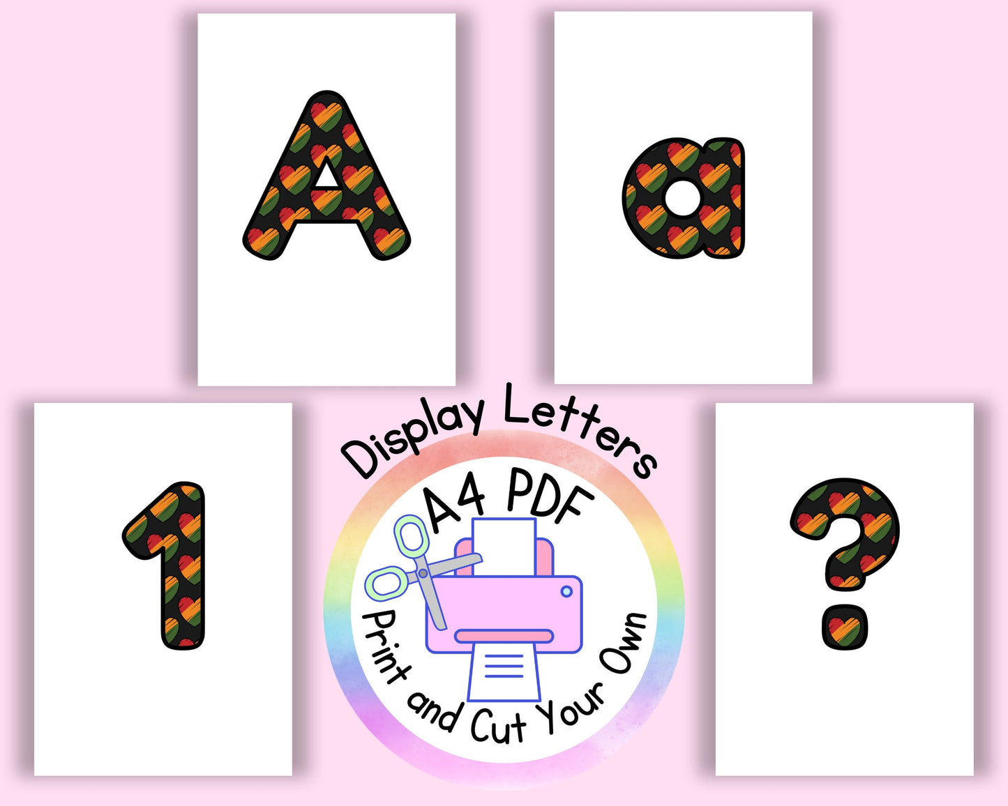 Black History Month | printable display | bulletin | letters numbers symbols grammar | classroom boards | print and cut | teacher download