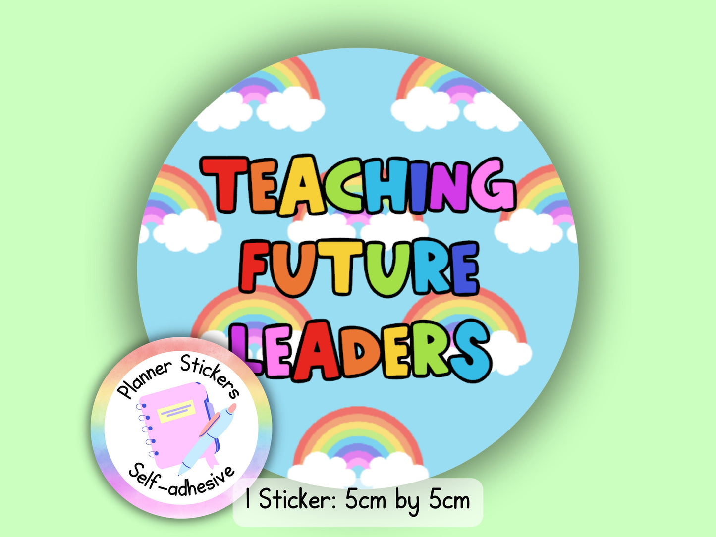 Teaching Future Leaders Rainbow Teacher Teaching Assistant Senco Sendco ECT Sticker (NOT WATERPROOF)