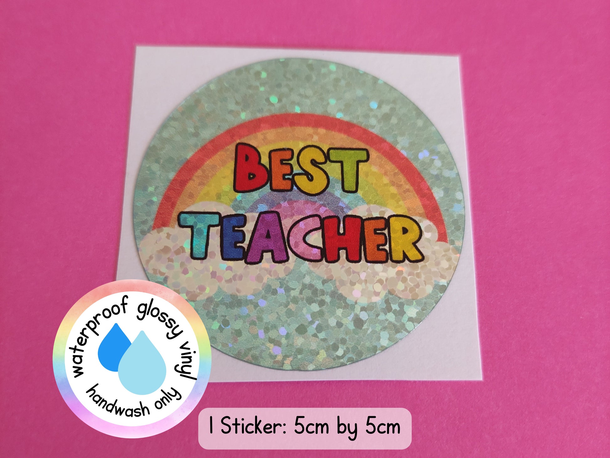 Best Teacher Inspiring Quote Rainbow Teacher Teaching Assistant Senco Sendco ECT Sticker Gift (WATERPROOF)