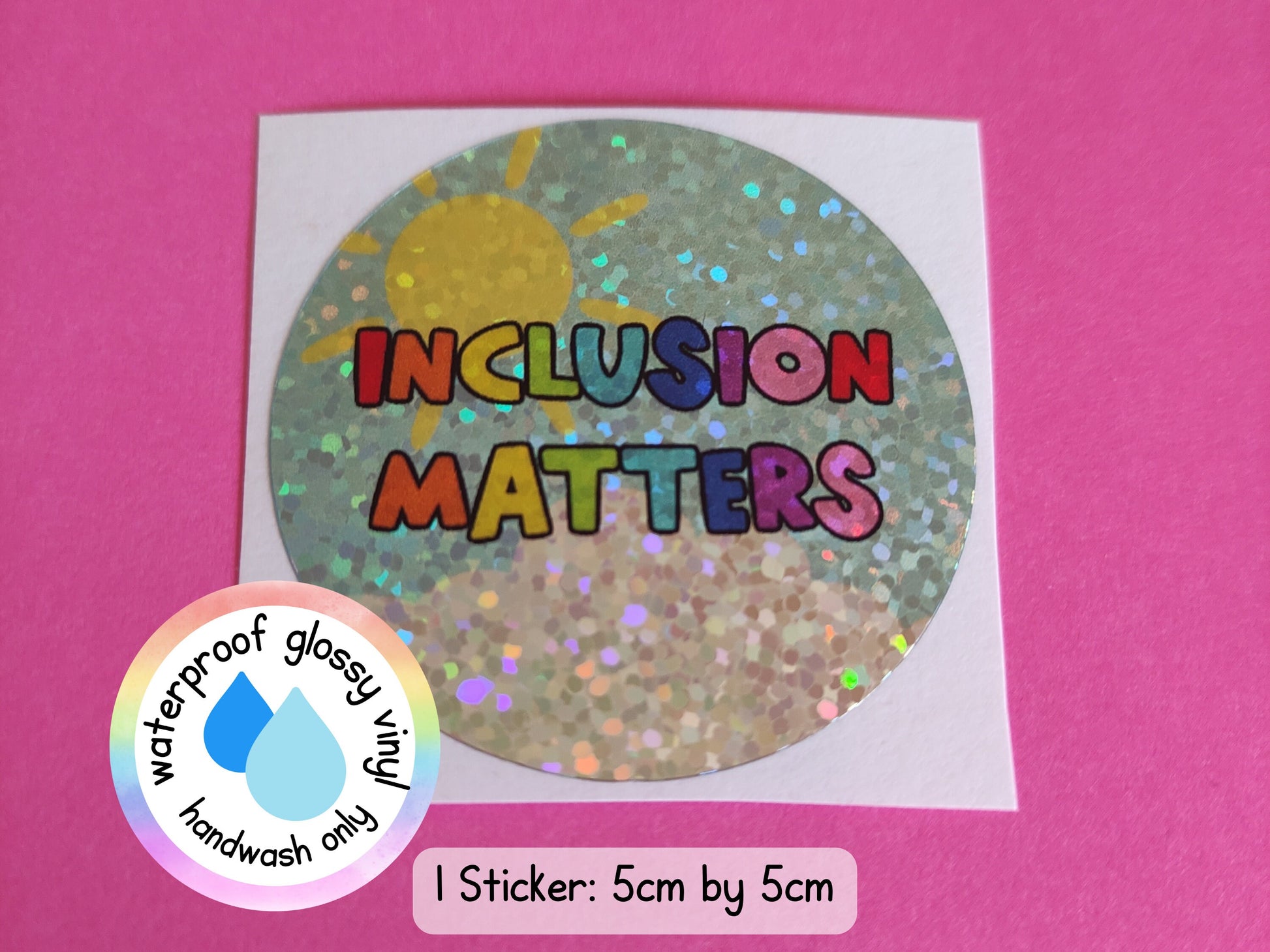 Inclusion Matters Inspiring Quote Rainbow Teacher Teaching Assistant Senco Sendco ECT Sticker Gift (WATERPROOF)