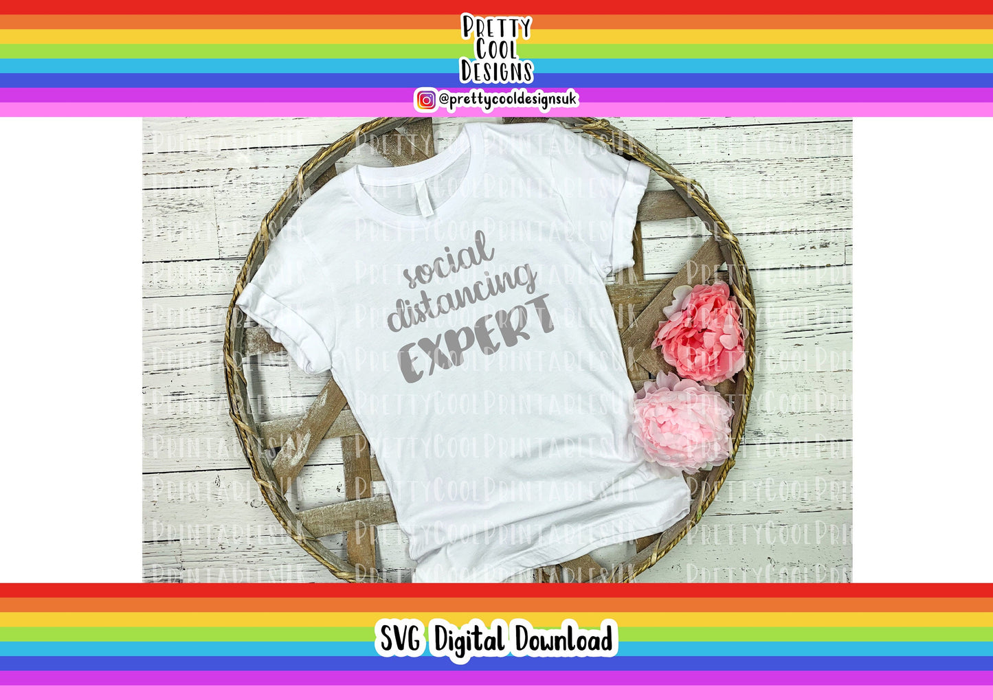 SVG Digital File Download Social Distancing Expert Craft Project