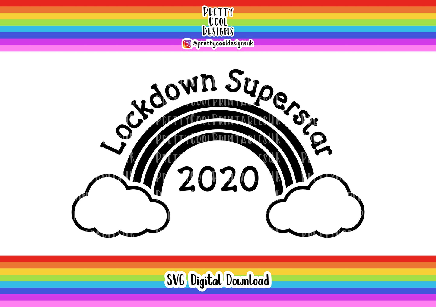 SVG Digital File Download Lockdown Superstar 2020