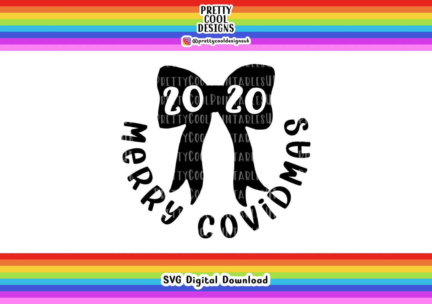 SVG Digital File Download Merry Covidmas 2020