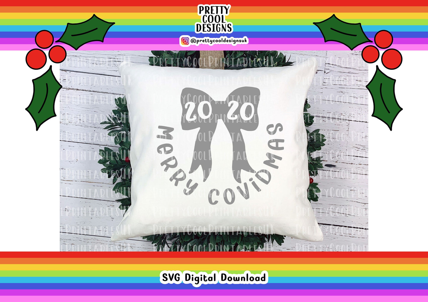 SVG Digital File Download Merry Covidmas 2020