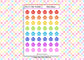 48 Rainbow Dad's House Planner Stickers UK - 1 Sheet
