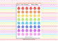 48 Rainbow Mum's House Planner Stickers UK - 1 Sheet