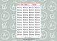 48 Revision Teacher Student Planner Stickers UK - 1 Sheet