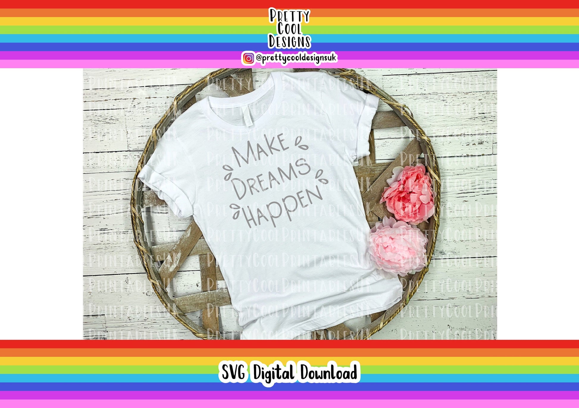 Motivational SVG Digital File Download Make Dreams Happen Self Love Crafting Maker