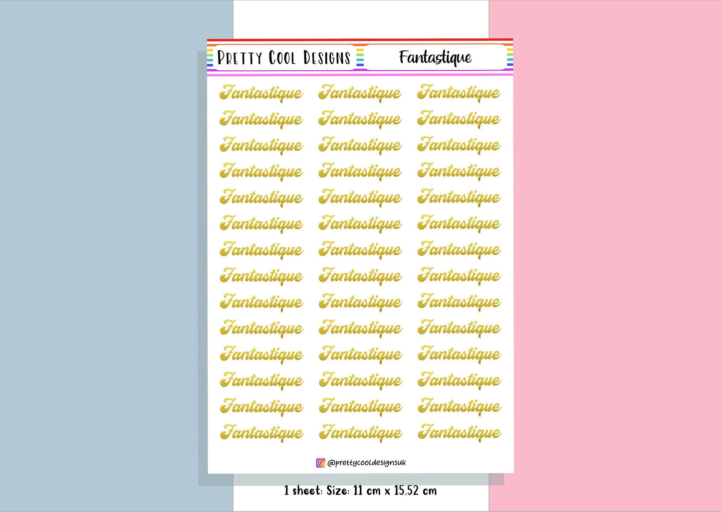 42 Fantastique French Reward Teacher Planner Stickers UK - 1 Sheet