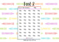 Duty Planner Stickers UK with Font Choices - 1 Sheet