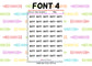 Duty Planner Stickers UK with Font Choices - 1 Sheet