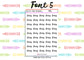Duty Planner Stickers UK with Font Choices - 1 Sheet