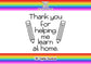 Teacher SVG Digital File Download Thank You for Helping me Learn at Home