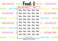 Duty Planner Stickers UK with Font Choices - 1 Sheet
