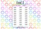 Payday Planner Stickers UK with Font Choices - 1 Sheet