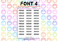 Payday Planner Stickers UK with Font Choices - 1 Sheet