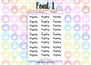 Payday Planner Stickers UK with Font Choices - 1 Sheet