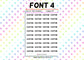40 Personalised Custom Word in Planner Stickers UK with Font and Colour Choices - 1 Sheet