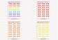 Personalised Custom Word in Box Planner Stickers UK with Colour Choices - 1 Sheet