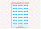 Personalised Custom Word in Box Planner Stickers UK with Colour Choices - 1 Sheet