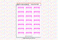 Personalised Custom Word in Box Planner Stickers UK with Colour Choices - 1 Sheet
