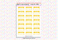Personalised Custom Word in Box Planner Stickers UK with Colour Choices - 1 Sheet