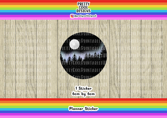 Winter's Night Northern Lights Motivational Word Typography Sticker (NOT WATERPROOF)
