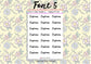 21 Personalised Custom Word in Planner Stickers UK with Font and Colour Choices - 1 Sheet