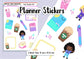 Cute Aesthetic Teacher Student Planner Stickers Coffee Tea Books Writing Bujo Diary UK - 1 Sheet