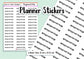 Playground Duty Teacher Planner Stickers UK - 1 Sheet
