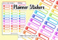 33 Rainbow Birthday Planner Stickers UK - 1 Sheet