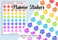 48 Rainbow Mum's House Planner Stickers UK - 1 Sheet