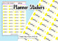 Spellings Teacher Planner Stickers UK - 1 Sheet
