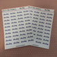 Bus Duty Planner Stickers UK - 1 Sheet