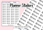 48 Revision Teacher Student Planner Stickers UK - 1 Sheet