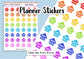 48 Rainbow Dad's House Planner Stickers UK - 1 Sheet