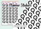 Science Club Teacher Family Mum Planner Stickers UK - 1 Sheet